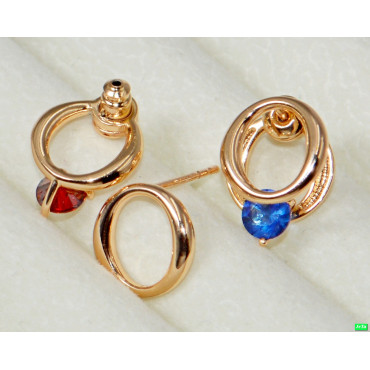 xp сережки (00-76) красные 1шт.