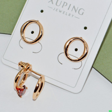 xp сережки (00-76) красные 1шт.
