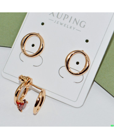 xp сережки (00-76) красные 1шт.