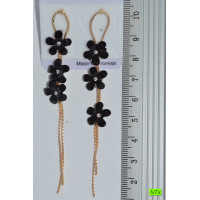 сережки (04-72) чорні 1шт.