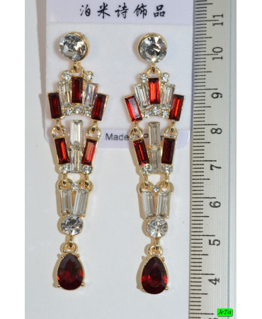 серьги (06-51) гранат 1шт.