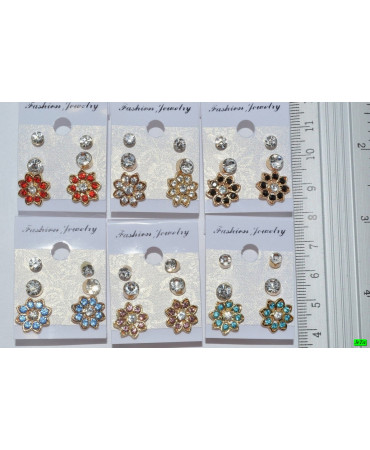 серьги (08-42) цветок 6шт.