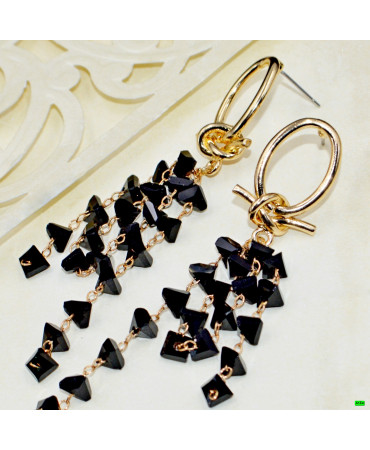 серьги (05-80) чёрный 1шт.
