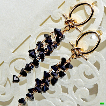 серьги (05-80) чёрный 1шт.