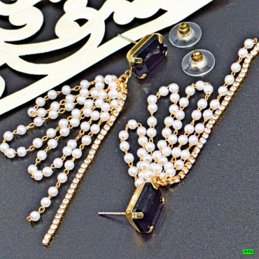 серьги (05-81) чёрный 1шт.