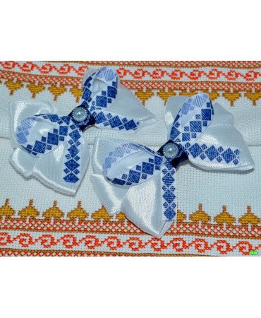 бантик (01-04) синий 6шт.