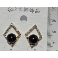 серьги (07-51) чёрный 1шт.