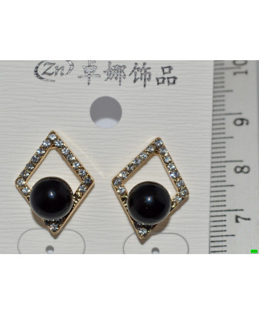 серьги (07-51) чёрный 1шт.