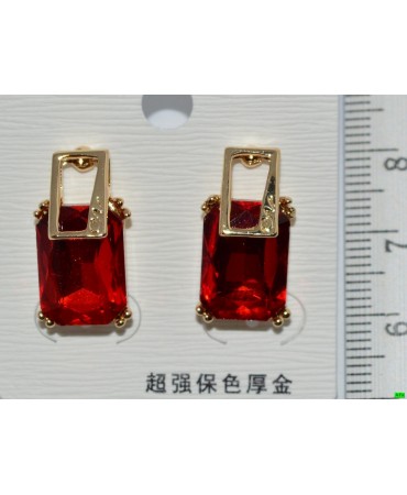 серьги (07-50) гранат 1шт.