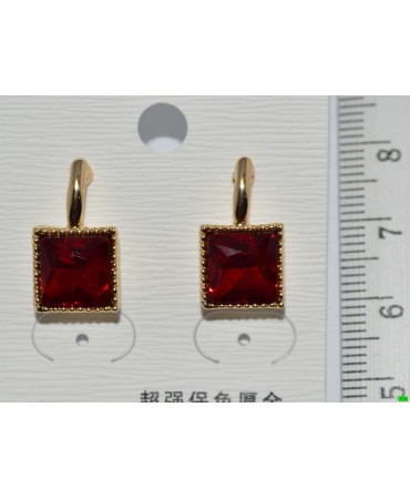 серьги (07-49) гранат 1шт.