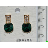 серьги (07-48) зелень 1шт.