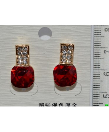 серьги (07-48) гранат 1шт.