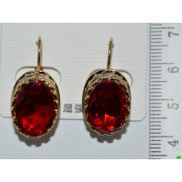 сережки (07-46) гранат 1шт.
