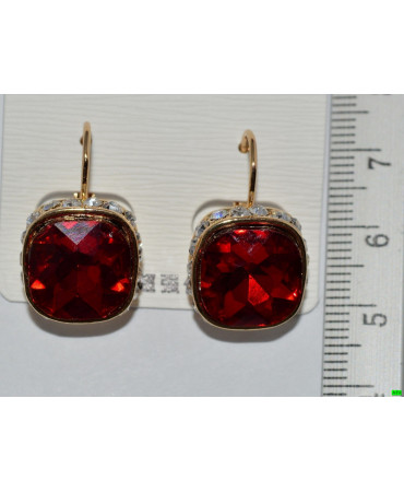 серьги (07-44) гранат 1шт.