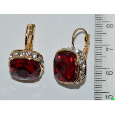 серьги (07-44) гранат 1шт.