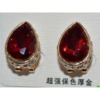 серьги (07-43) гранат 1шт.