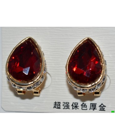 серьги (07-43) гранат 1шт.
