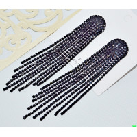 серьги (00-85) чёрный 1шт.