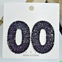 серьги (00-93) чёрный 1шт.