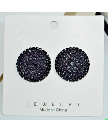 серьги (00-90) чёрный 1шт.