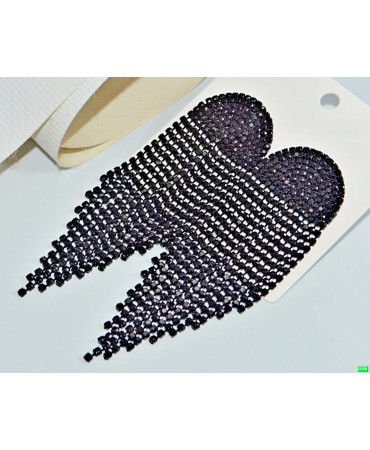 серьги (00-84) чёрный 1шт.