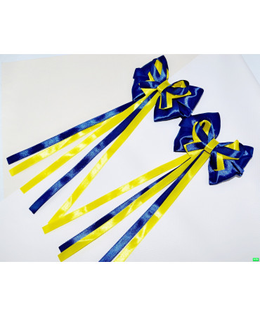 бантик (01-12) синій 2шт.