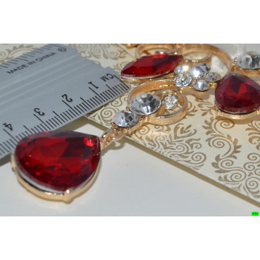 колье (01-71) красный 1шт.