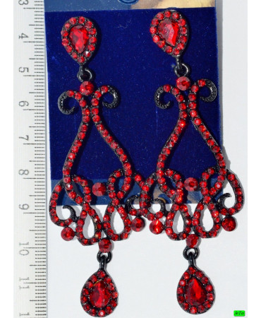 серьги (01-09) гранат 1шт.