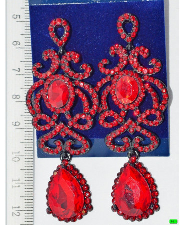 серьги (01-14) гранат 1шт.