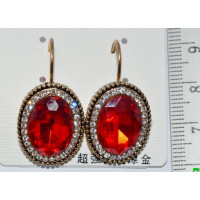 сережки (07-37) гранат 1шт.