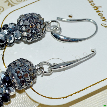 серьги (08-50) чёрный 1шт.