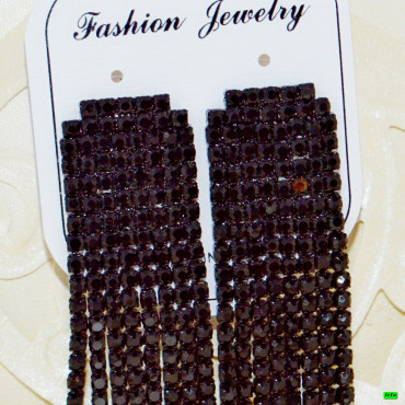 серьги (00-89) чёрный 1шт.