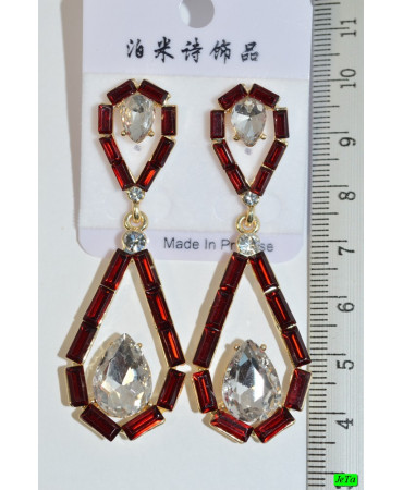 серьги (06-52) гранат 1шт.