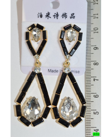 серьги (06-52) чёрный 1шт.