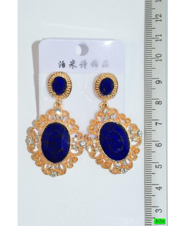 серьги (06-58) синий 1шт.