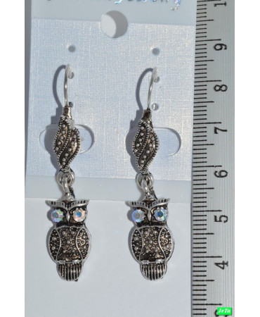 серьги (02-95) сова 1шт.