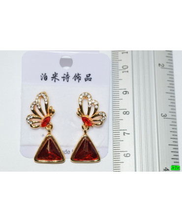 серьги (06-65) гранат 1шт.