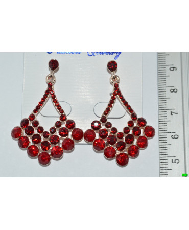 серьги (06-72) гранат 1шт.