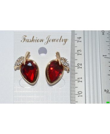 серьги (07-42) гранат 1шт.