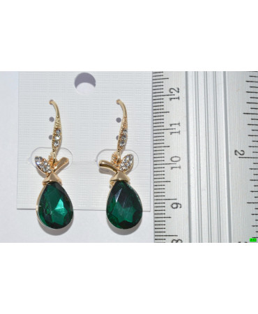 серьги (07-34) зелёный 1шт.