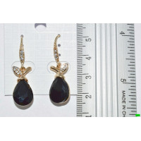 сережки (07-34) чорний 1шт.