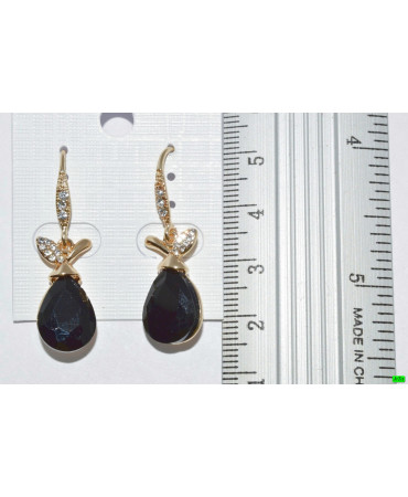 серьги (07-34) чёрный 1шт.