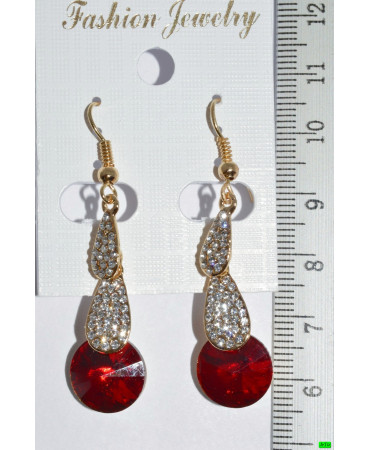 серьги (07-52) гранат 1шт.